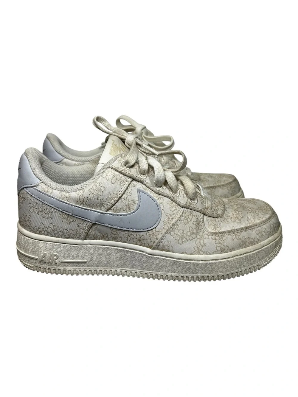 Nike Air Force 1 '07 SE Jacquard Floral Flowers Women's Size 8 Lilac Swish